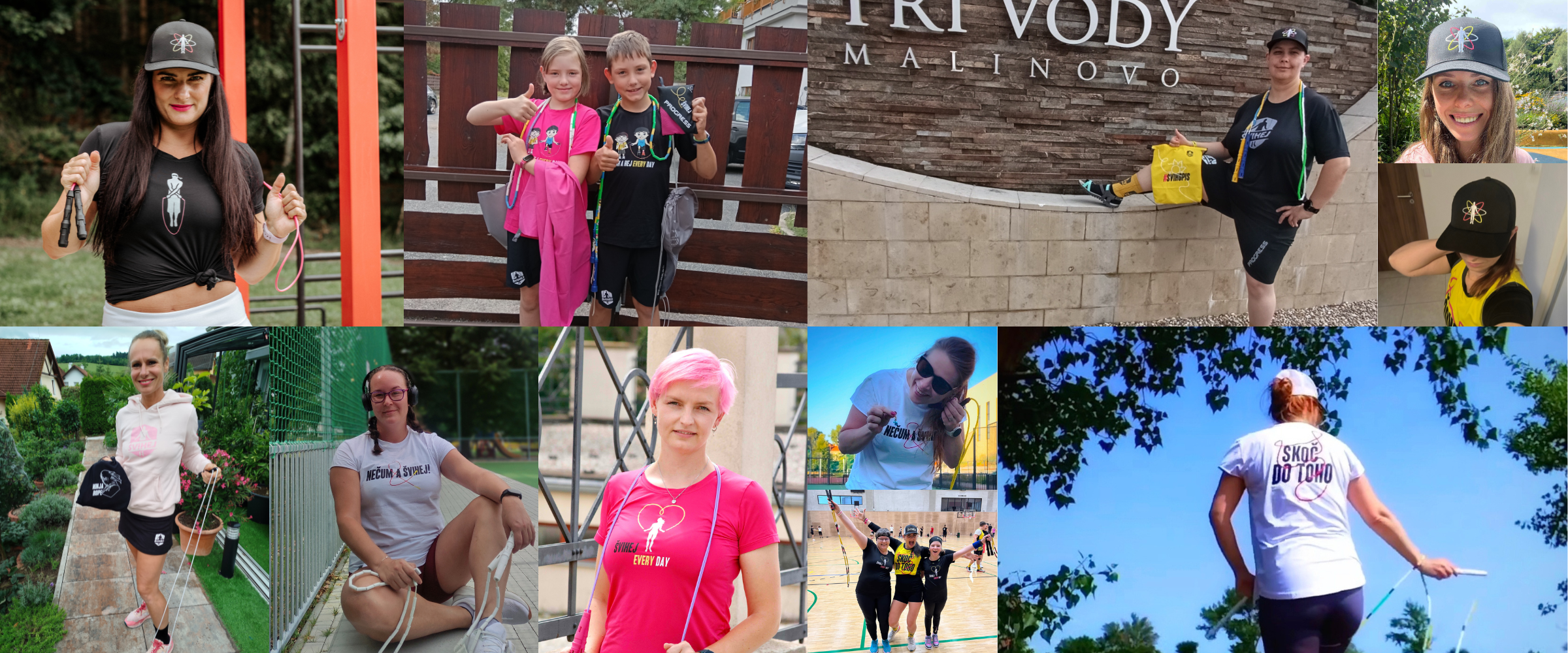 Koláž ze setkání a tréninků švihácké komunity